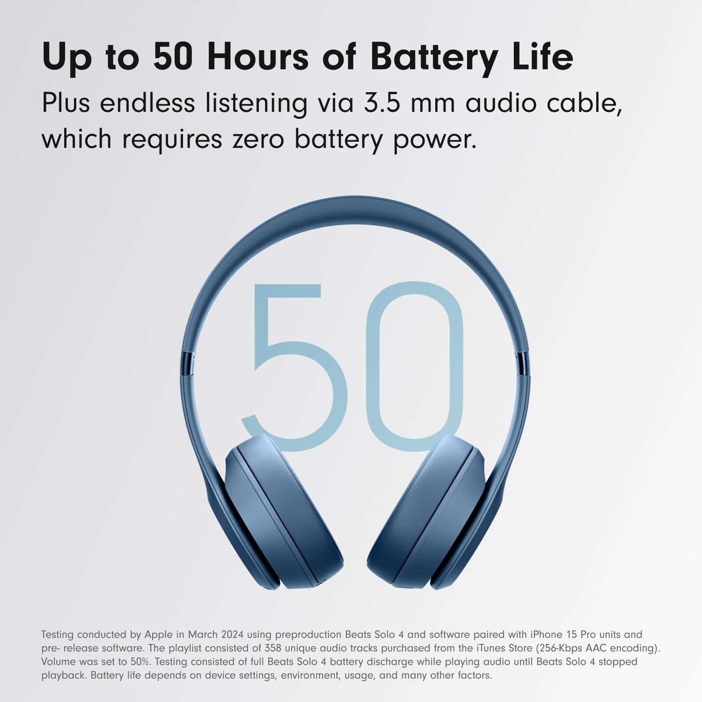 Beats Solo 4 - Wireless On-Ear Bluetooth Headphones, Up to 50-Hour Battery Life, Ultra-Lightweight Comfort, Powerful and Balanced Sound, Apple & Android Compatible - Matte Black
