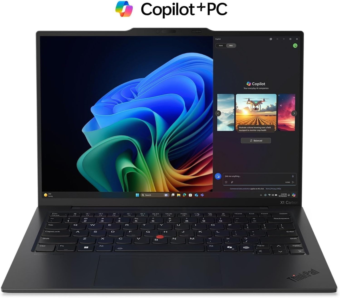 Lenovo Gen 13 ThinkPad X1 Carbon Aura Edition Laptop with Intel Core Ultra 7 258V Processor, 14" 2.8K OLED Non-Touch 120Hz Display, Wi-Fi 7, 32GB RAM, 1TB SSD Gen 5, FHD RGB/IR Cam, Win 11 Pro