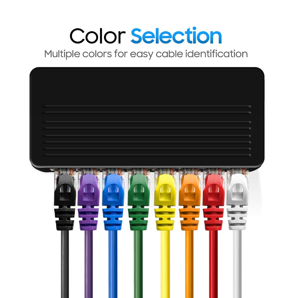 Cmple - Cat 6 Ethernet Cable 10 ft, Cat6 Patch Cables 10Gbps LAN Cable, 550MHz Network Cable, RJ45 Connectors, Compatible with Gaming Computer, Laptop, Modem, Router, HDTV, Gaming Console - Yellow