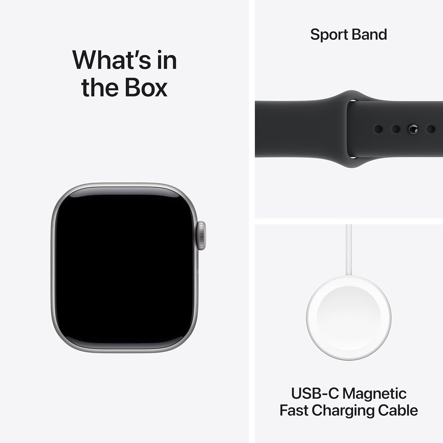 Apple Watch Series 11 [GPS 42mm] Smartwatch with Space Grey Aluminum Case with Black Sport Band - M/L. Sleep Score, Fitness Tracker, Health Monitoring, Always-On Display, Water Resistant