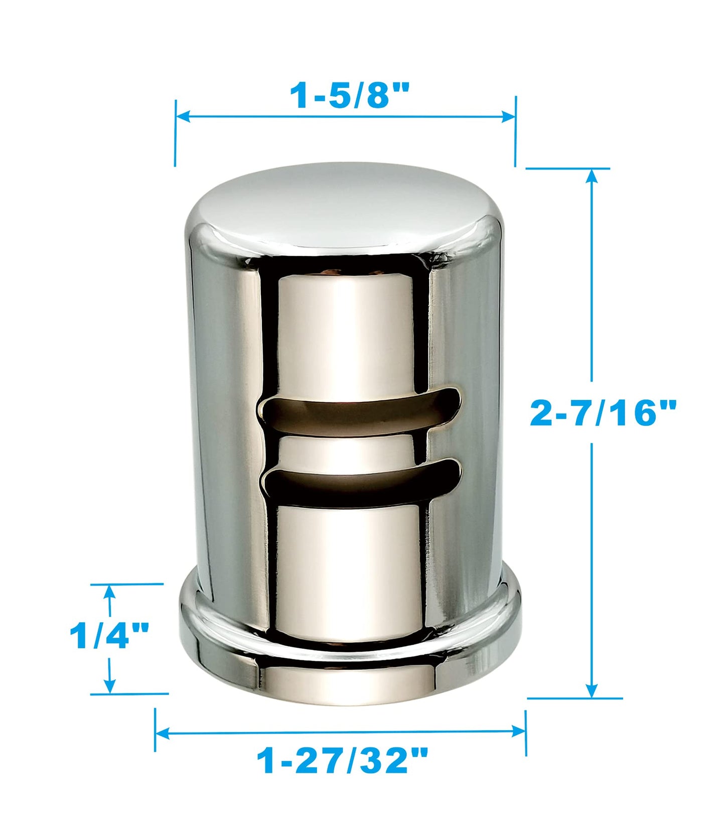 Dishwasher Air Gap Cover Black only, Skirted, Replacement Black air gap dishwasher,Solid Brass,Matte Black Finish