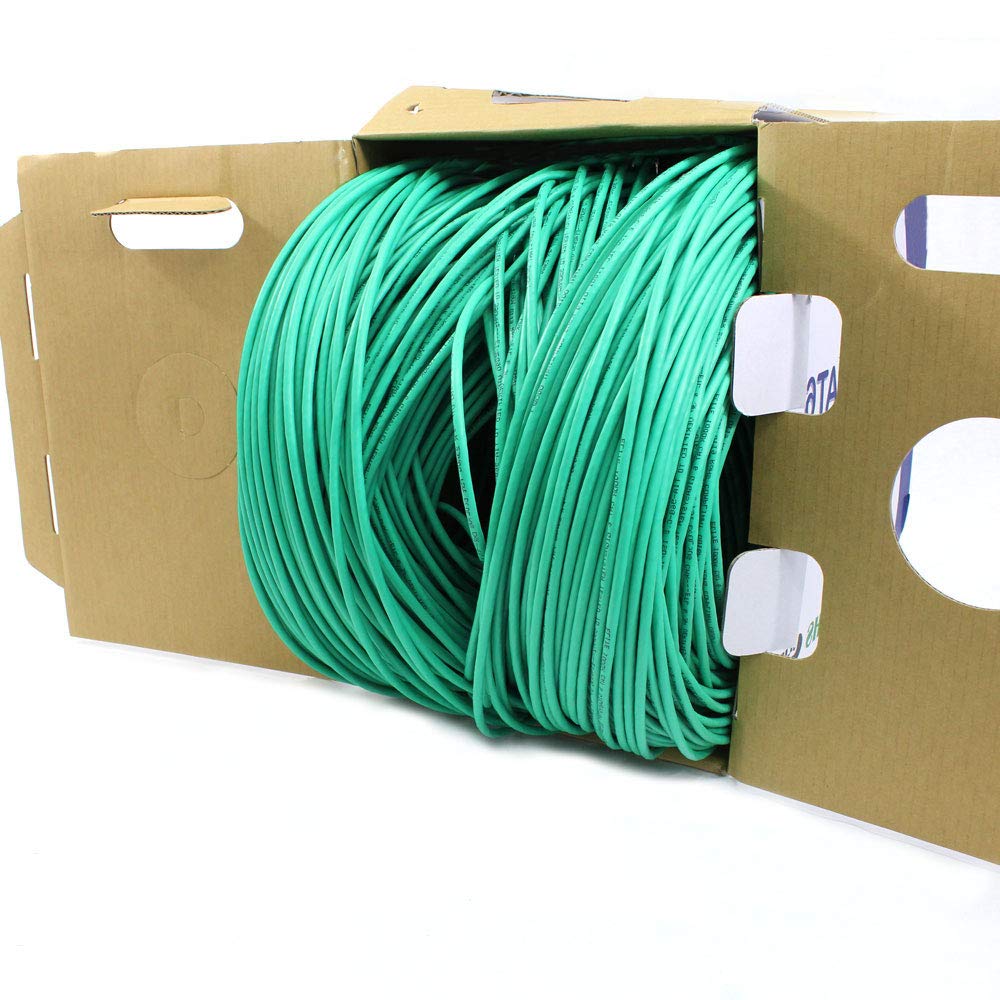 Cat6 Riser (CMR), Ethernet Cable 1000 feet, Blue, No Spline, Unshielded Twisted Pair (UTP) 23AWG, Solid Pure Bare Copper, 550MHz, UL Certified, Easy to Pull (Reelex II) Box, Bulk Networking LAN Cable