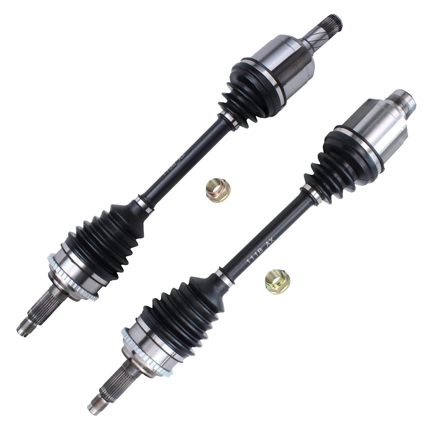 Detroit Axle - 4WD 2 Front CV Axle Shafts for 2007-2020 Chevy Silverado 1500 GMC Sierra Suburban Yukon XL 1500 Tahoe Avalanche Escalade ESV EXT 6 Lugs CV Axle Shafts Assembly Pair Replacement