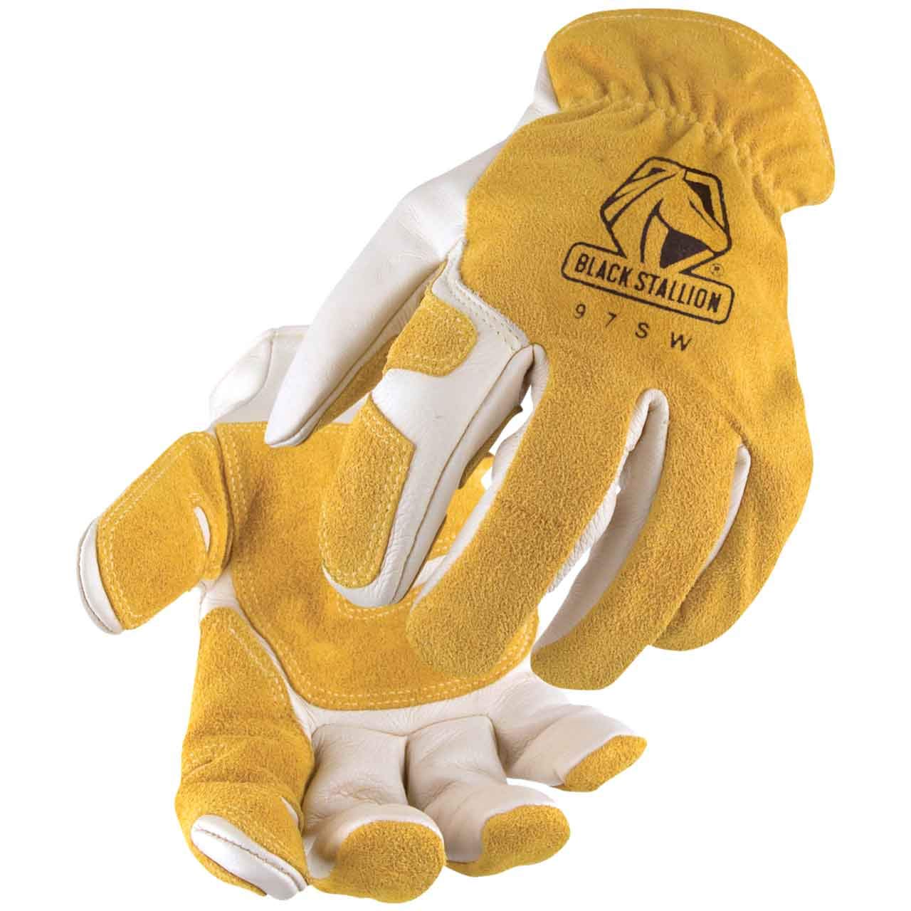 Black Stallion Men's Versatile Grain Cowhide Palm Drivers Glove