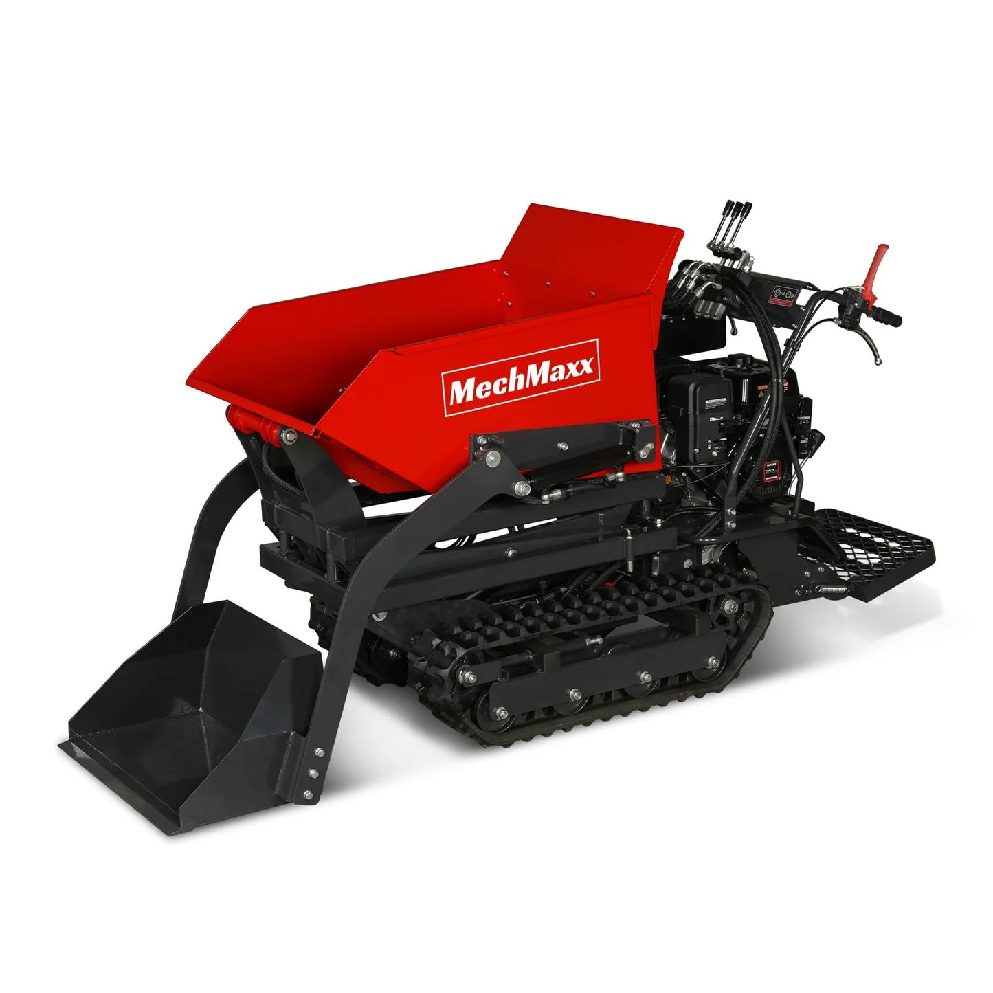 MechMaxx 1100Lb Loading 48V Battery Powered Wheel Barrow Electric Dumper Cart with 30W Light, Hydraulic Tipping, 1000W Brushless DC Motor, LED Display Screen, Model EH50 Yellow