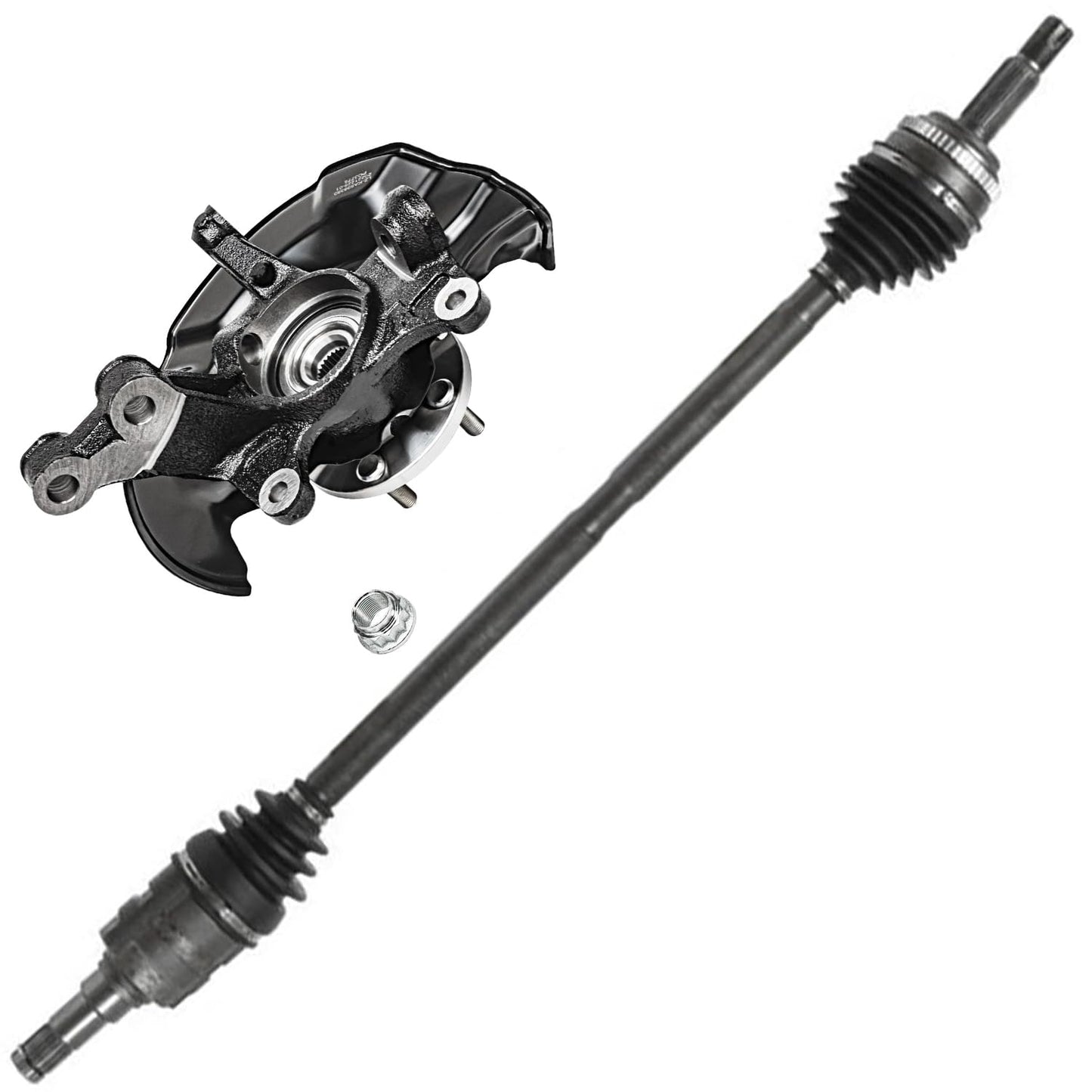 Detroit Axle - 4WD 2 Front CV Axle Shafts for 2007-2020 Chevy Silverado 1500 GMC Sierra Suburban Yukon XL 1500 Tahoe Avalanche Escalade ESV EXT 6 Lugs CV Axle Shafts Assembly Pair Replacement