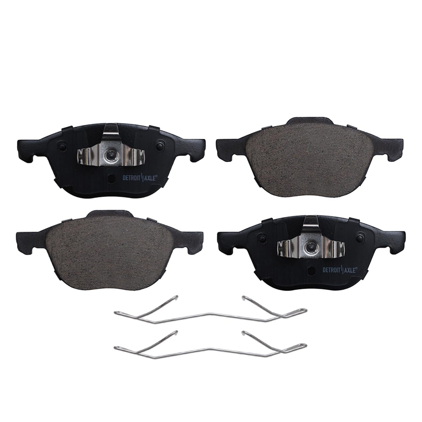 Detroit Axle - Front Brake Kit for 2003-2010 Honda Accord Disc Brake Rotors Ceramic Brakes Pads w/Hardware 2004 2005 2006 2007 2008 2009 Replacement [11.10 inch Rotors]