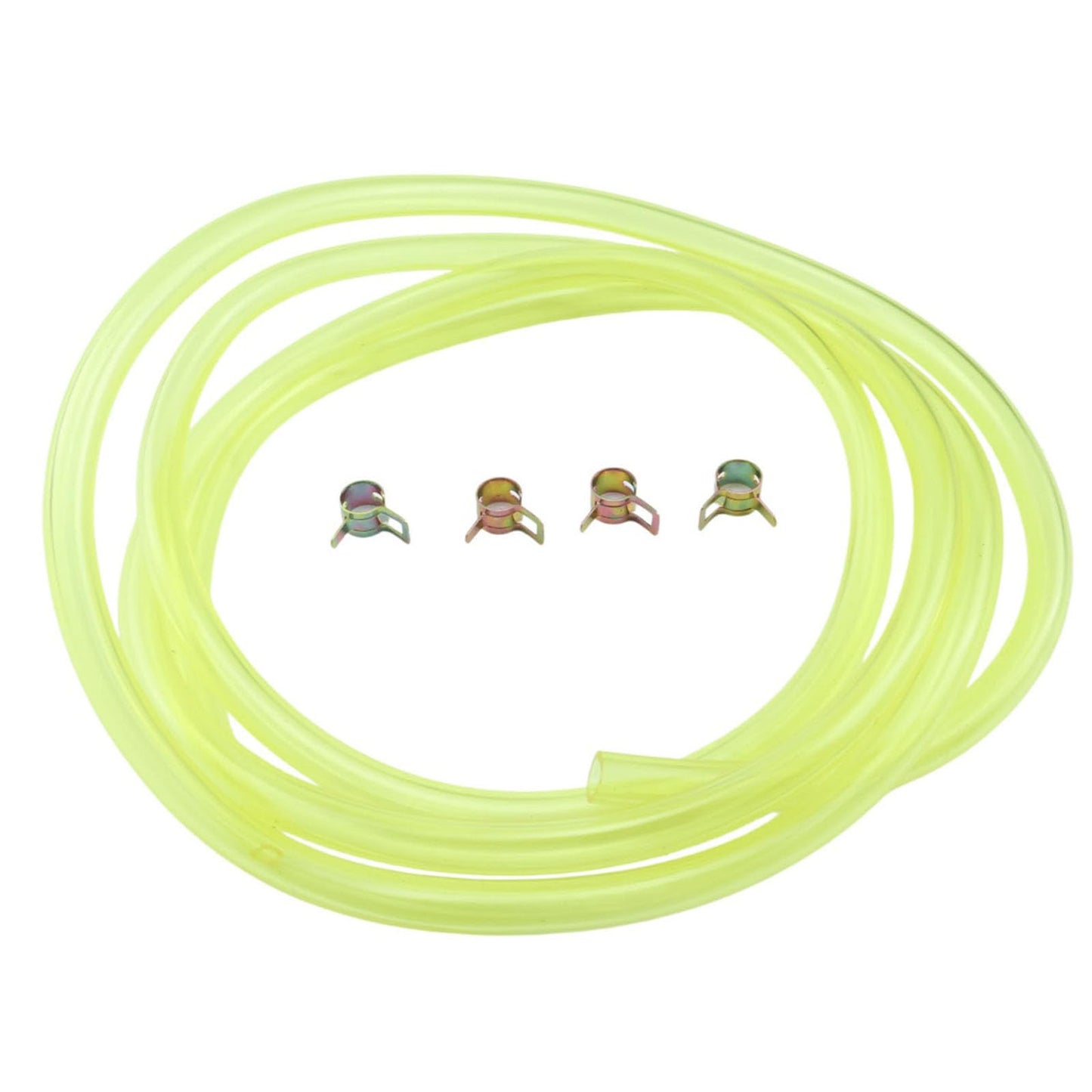 7' Long 1/4'' ID 3/8'' OD Blue Fuel Line Kit with Clamps Compatible with Small Gas Diesel Powersports Generators Engines Snowmobile Dirt Bike Quad Motorcycle Go Kart Golf Cart