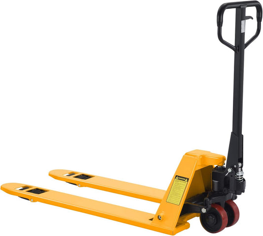 Tory Carrier Low Profile Pallet Jack, 1.4" Fork Lowered Height, 2200 lbs Capacity, 48 x 27 Forks Manual Pallet Truck for Warehouse, Factory