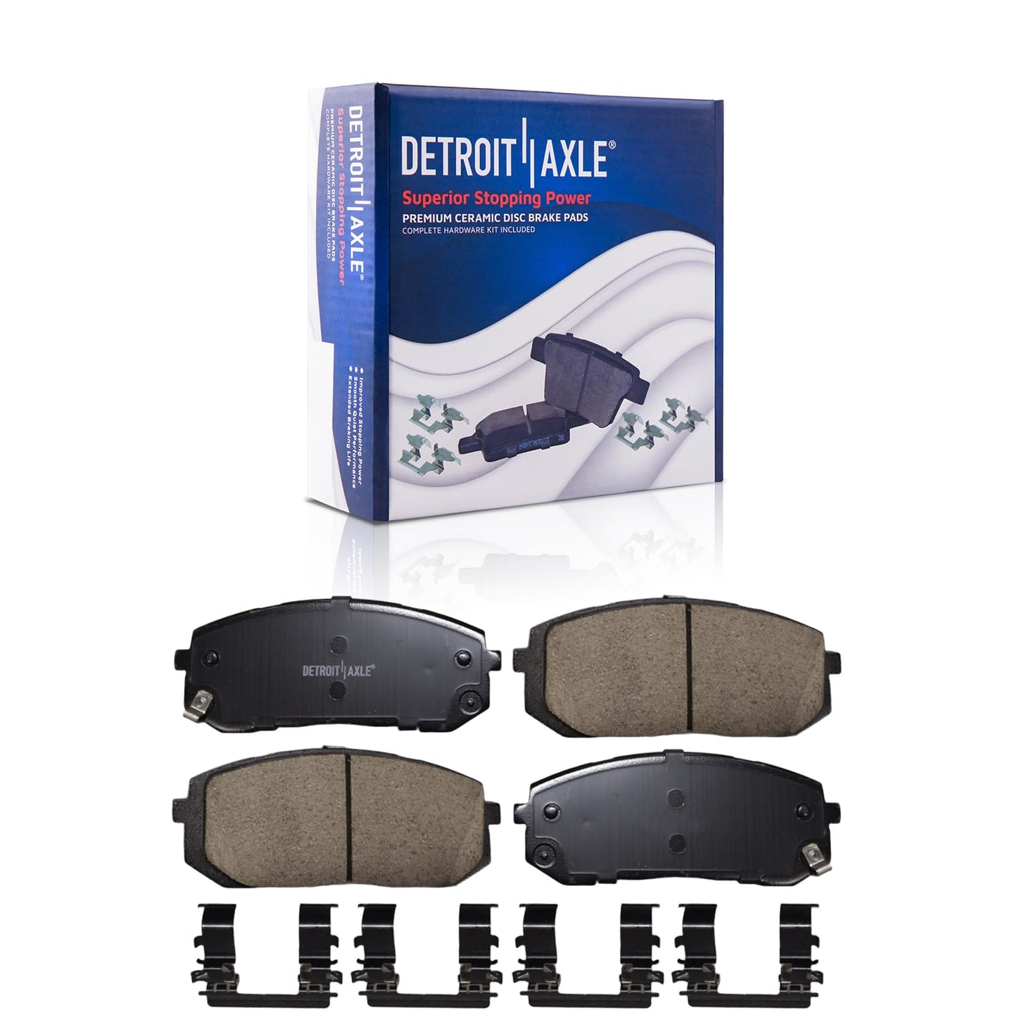 Detroit Axle - Kit de freno delantero para Chrysler 200 Sebring Dodge Avenger Caliber Jeep Compass Patriot Rotores de freno de cerámica Reemplazo de pastillas de freno : rotores delanteros de 11.57