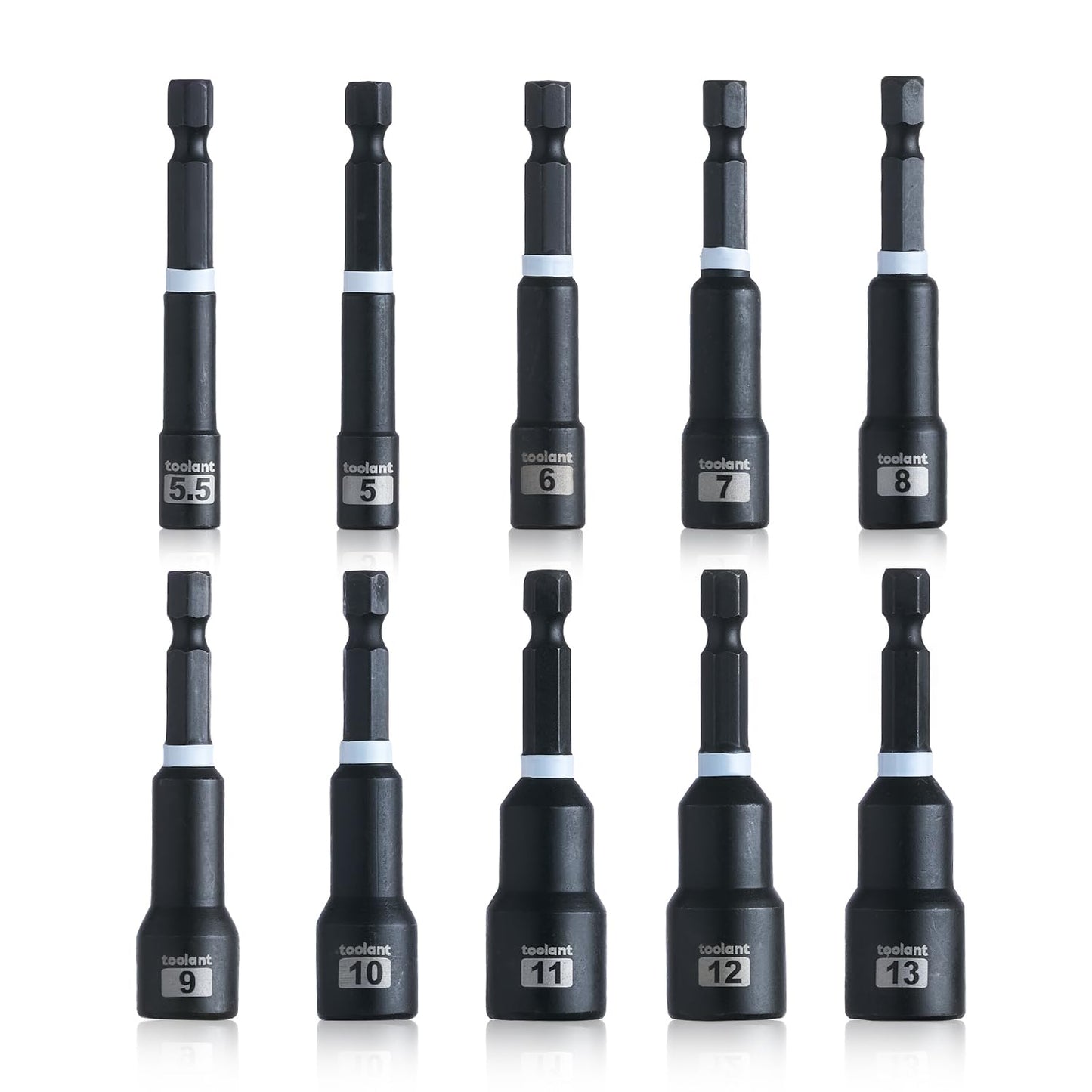 toolant Magnetic Nut Driver Set 34 Piece, Impact Driver Bit Set, Deep Nut Driver, Impact Socket Adapters, Wing Nut Driver, Tough Gift Case