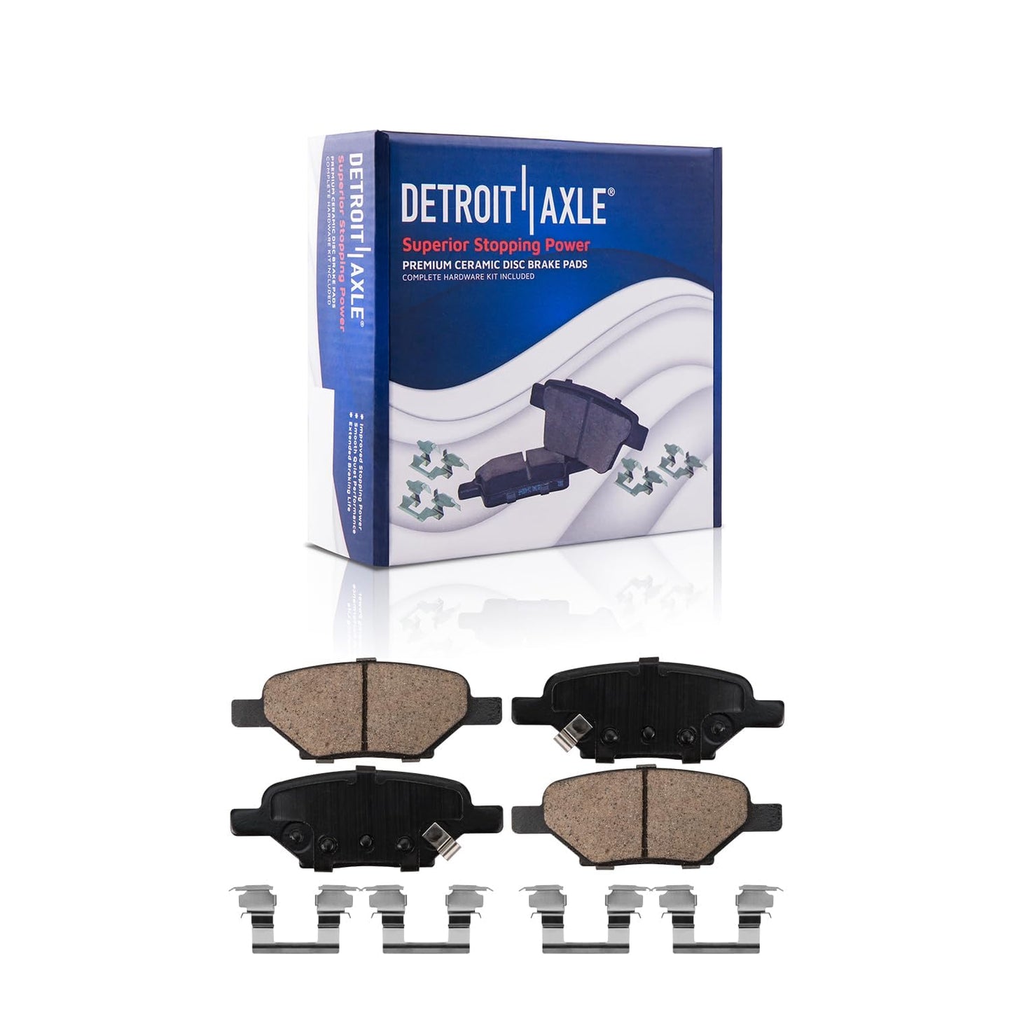 Detroit Axle - Front Brake Kit for 2006-2018 Dodge Ram 1500, 07-09 Durango Chrysler Aspen, 2019-2024 Ram 1500 Classic, Drilled and Slotted Disc Brake Rotors Ceramic Brakes Pads Replacement