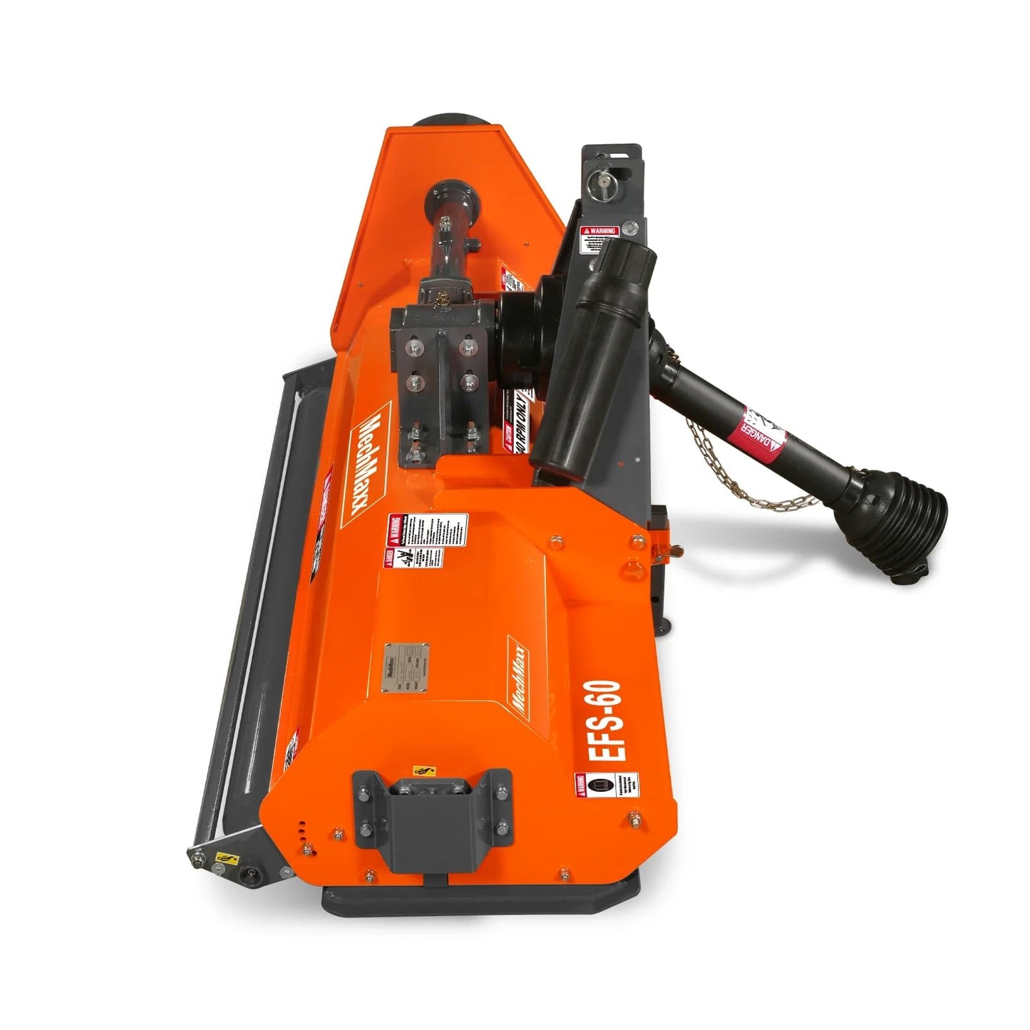 MechMaxx 60'' inch PTO Powered 3 Point Standard Duty Flail Mower for 15-35hp Tractor, NOT Suitable for Quick Hitch, Model EFS60 Orange