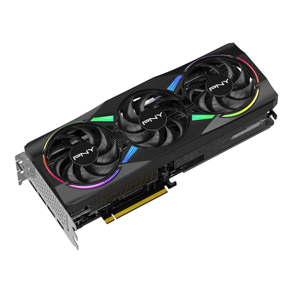 PNY NVIDIA GeForce RTX™ 5070 Ti OC Triple Fan, Graphics Card (16GB GDDR7, 256-bit, Boost Speed: 2572 MHz, PCIe® 5.0, HDMI®/DP 2.1, 2.98-Slot, Blackwell Architecture, DLSS 4)