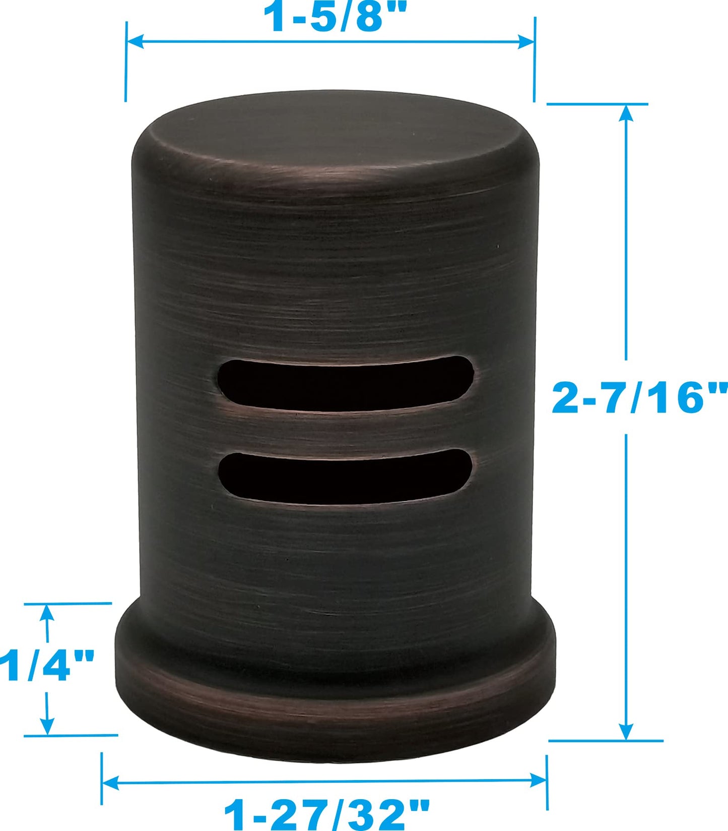 Dishwasher Air Gap Cover Black only, Skirted, Replacement Black air gap dishwasher,Solid Brass,Matte Black Finish