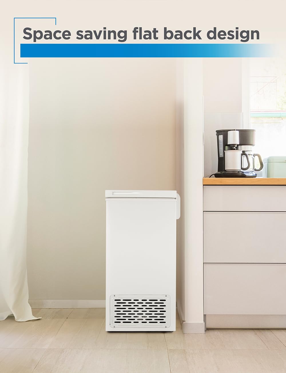 BLACK+DECKER 19.8 Cu. Ft. Chest Freezer, Deep Freezer with Top Opening, Freezer Chest with 2 Removable Storage Baskets, Mechanical Temperature Control, Manual Defrost, R600a Refrigerant,BCF1980E,White