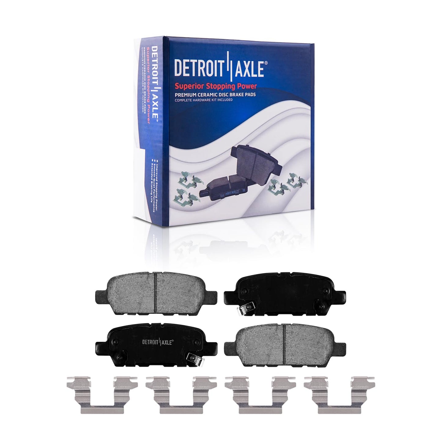 Detroit Axle - Brake Kit for 2013-2016 Kia Optima 2011-2015 Hyundai Sonata, Disc Brake Rotors Ceramic Brakes Pads Front and Rear 2014 Replacement