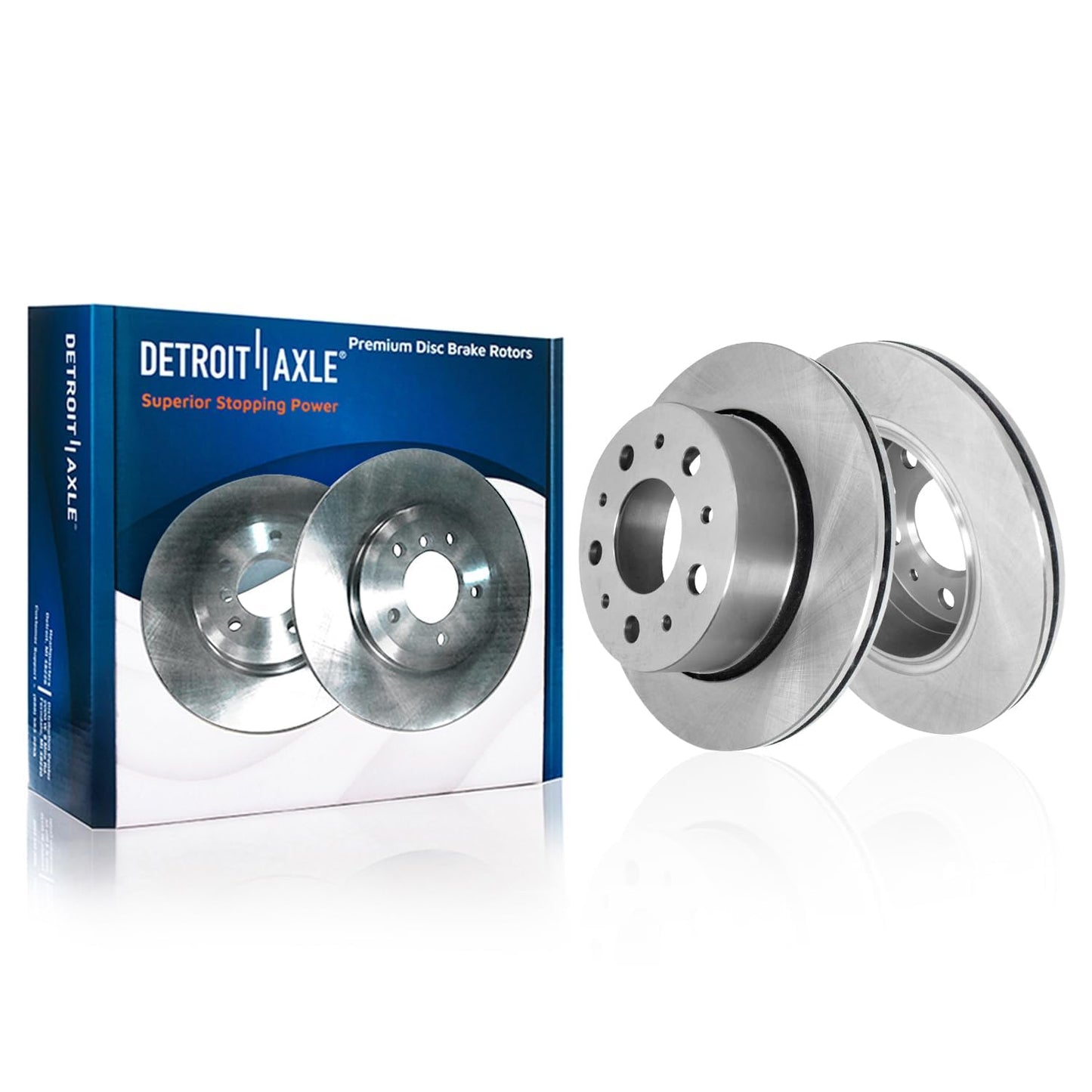 Detroit Axle - Brake Kit for Dodge Avenger Caliber Jeep Patriot Compass Chrysler 200 Sebring Replacement Disc Brake Rotors Ceramic Brakes Pads 5 Lugs: 11.57" inch Front and 10.31" inch Rear Rotors