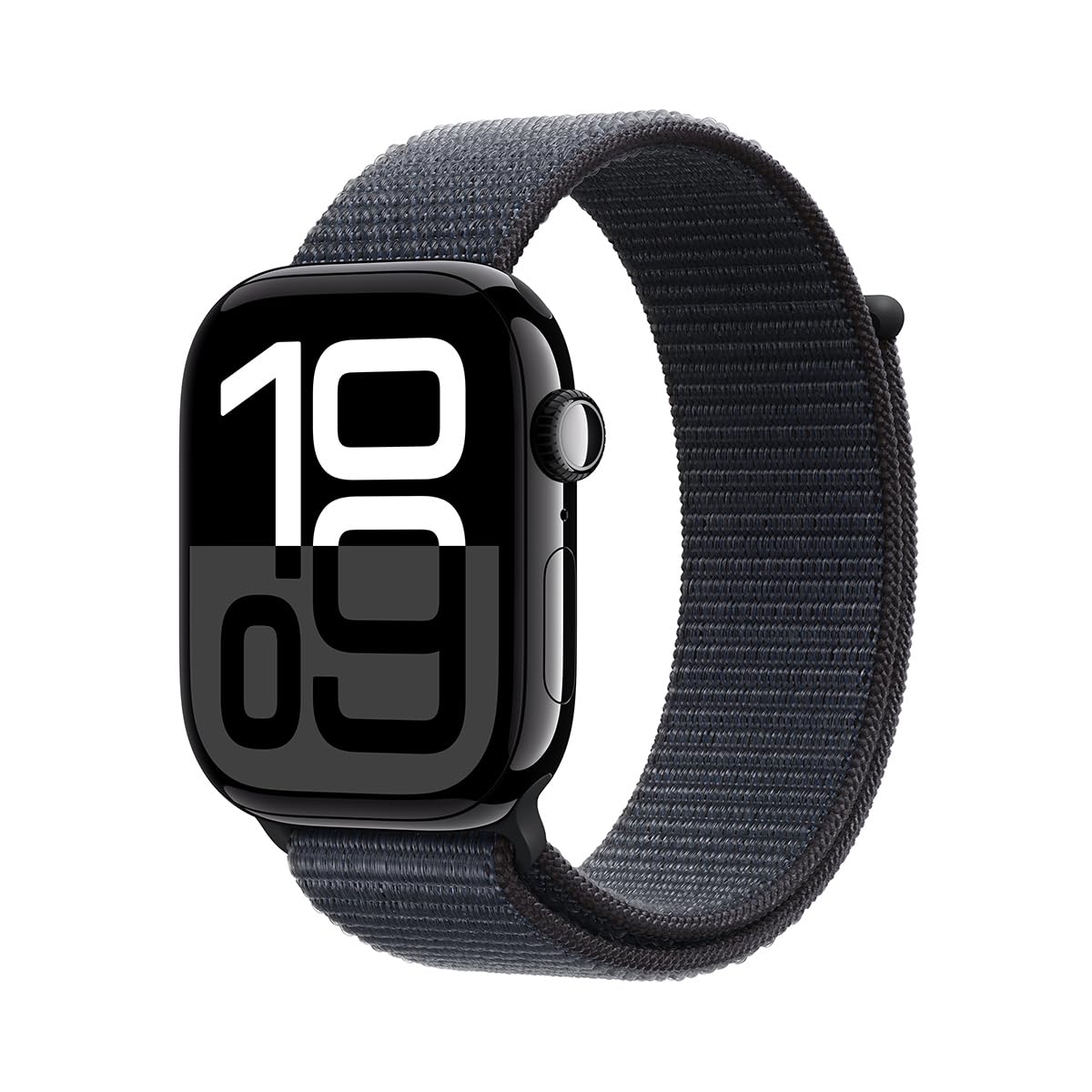 Apple Watch Series 10 [GPS + Cellular 42mm case] Smartwatch with Jet Black Aluminum Case with Black Sport Band - M/L. Fitness Tracker, ECG App, Always-On Retina Display, Water Resistant