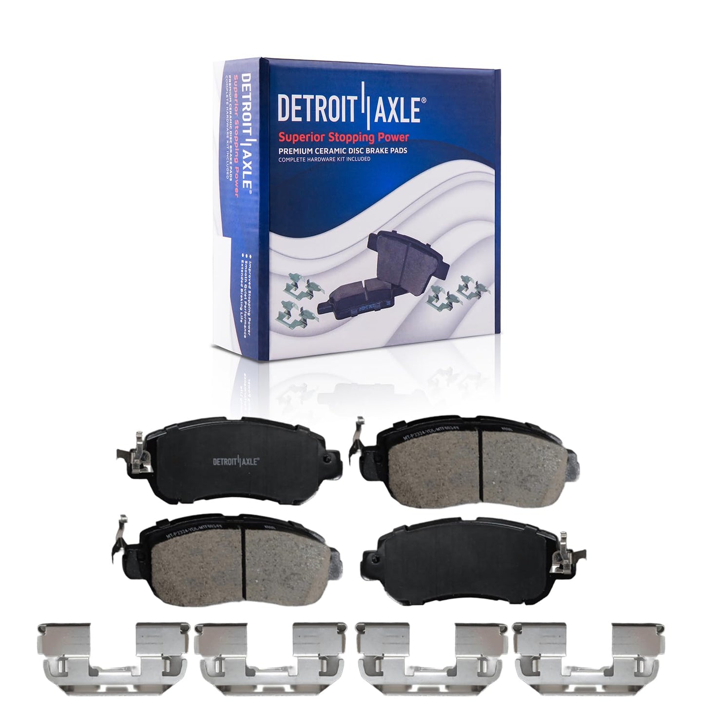 Detroit Axle - Front Brake Kit for Chevrolet GMC Silverado Suburban Sierra Savana Yukon XL 1500 Tahoe Cadillac Escalade Disc Brake Rotors Ceramic Brakes Pads Replacement : 12" inch Rotor