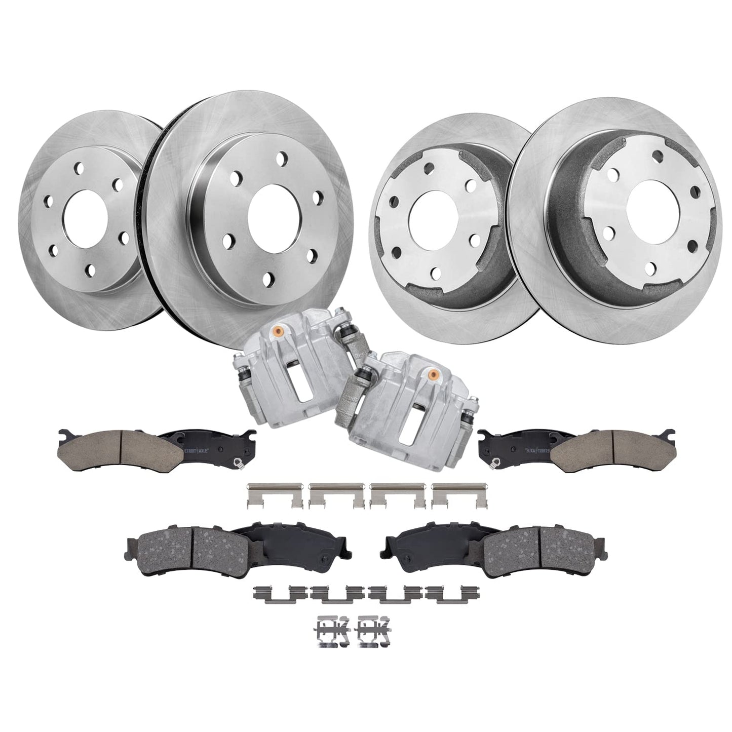 Detroit Axle - Brake Kit for 2006-2018 Toyota Rav4 Replacement Disc Brake Rotors Ceramic Brakes Pads : 11.65'' inch Front and 11.06" inch Rear Rotor