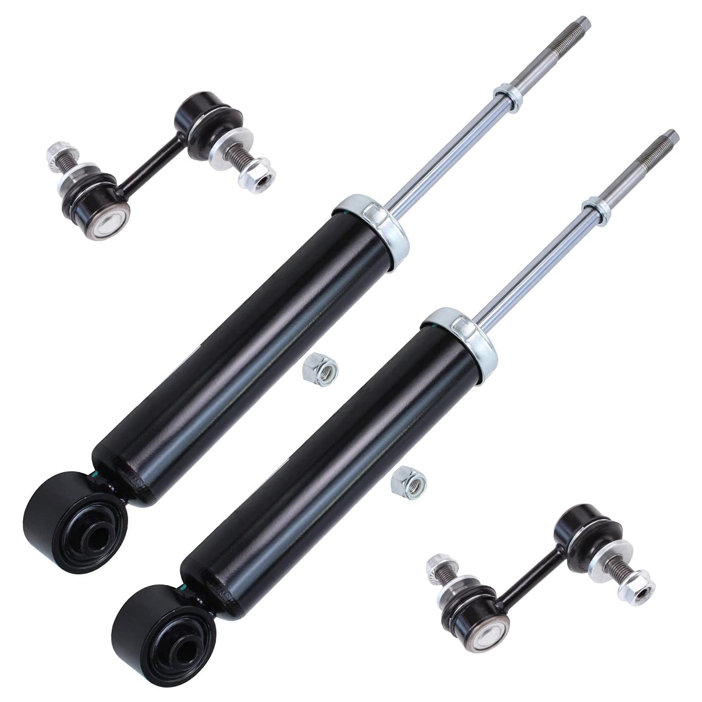 Detroit Axle - Rear Shock Absorbers for 2007-2024 Chevrolet Silverado 1500 | GMC Sierra 1500, 2pc Rear Shock Absorbers Assembly Pair Replacement