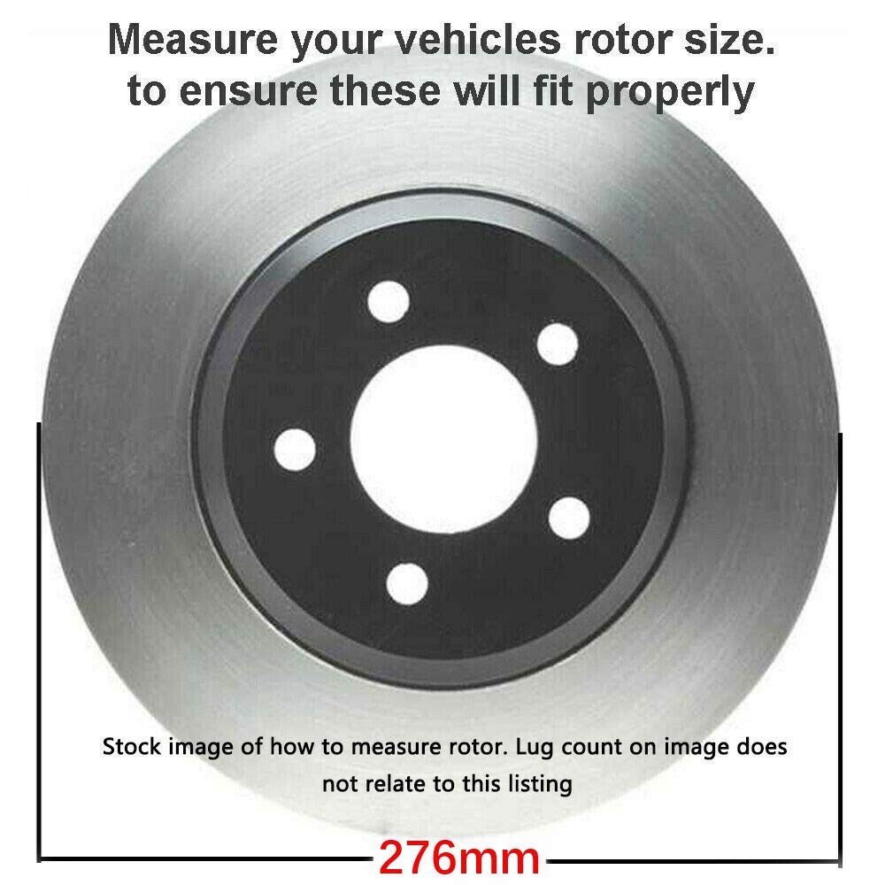 Detroit Axle - Front Brake Kit for 2006-2018 Dodge Ram 1500, 07-09 Durango Chrysler Aspen, 2019-2024 Ram 1500 Classic, Drilled and Slotted Disc Brake Rotors Ceramic Brakes Pads Replacement