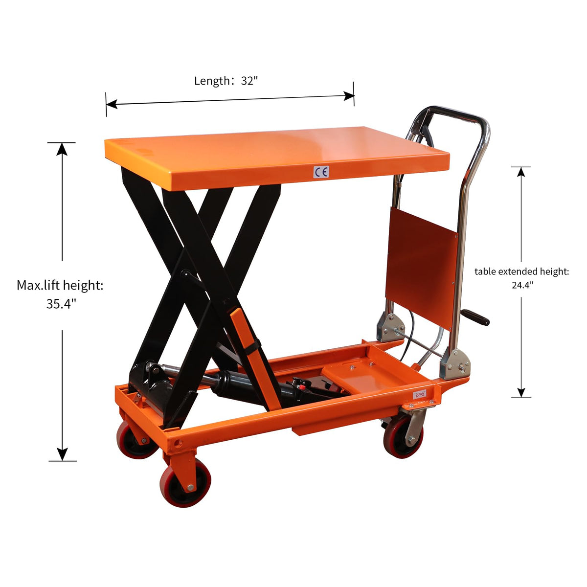 Tory Carrier Double Scissor Lift Table 330 Lbs Capacity