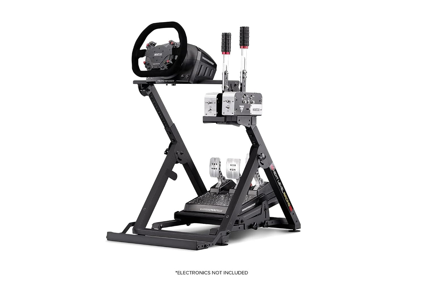 Next Level Racing Wheel Stand 2.0. Steering wheel stand for Thrustmaster, Fanatec, moza Racing on PC and video game consoles. Upgradeable to full cockpit with GTSeat add-on (not included)
