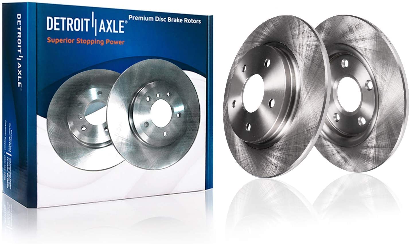 Detroit Axle - Front Brake Kit for 2010-21 Ford Expedition F-150 Lincoln Navigator Disc Brake Rotors Ceramic Brakes Pads 2011 2012 2013 2014 2015 2016 2017 2018 2019 2020 Replacement