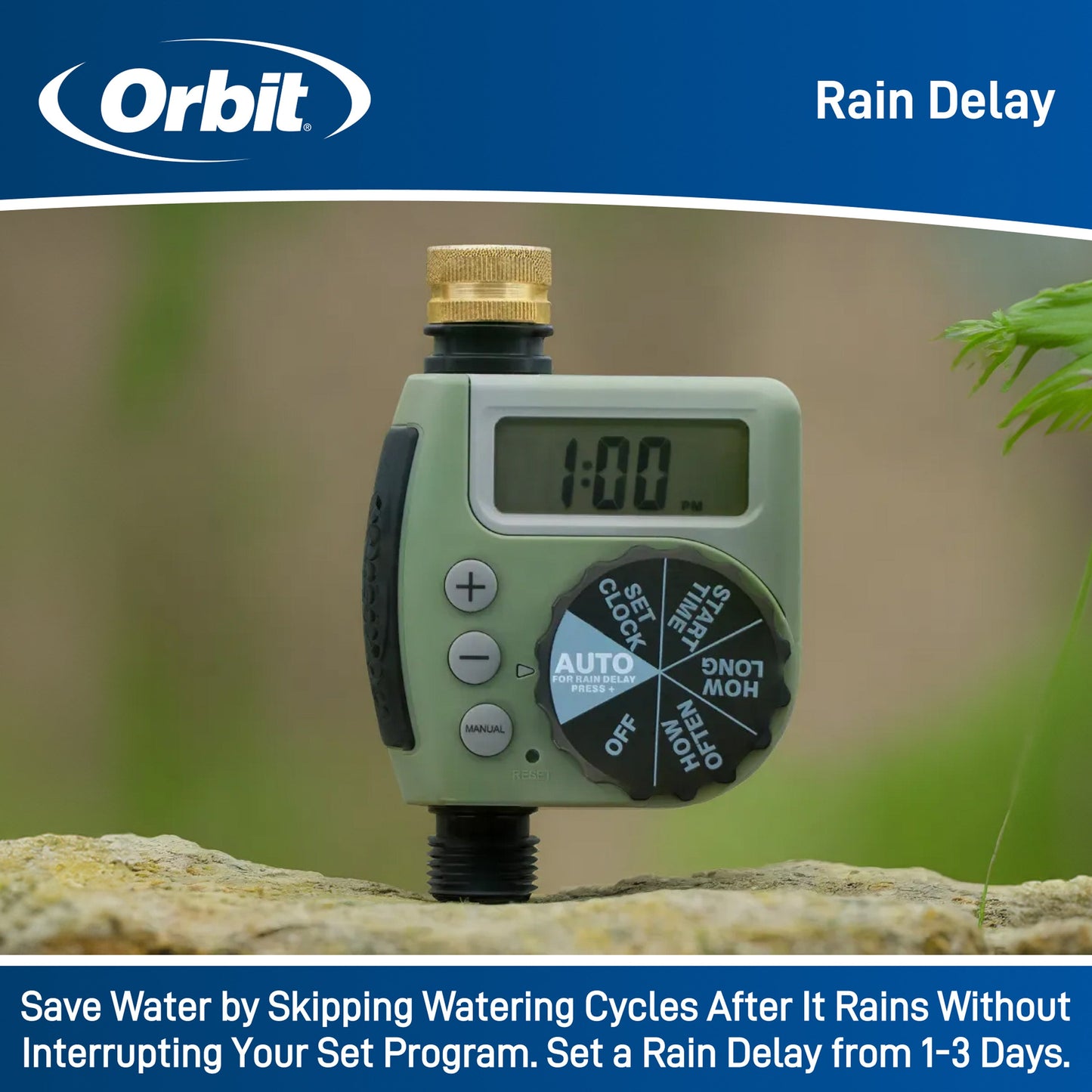 One Outlet Single-Dial Hose Faucet Timer 62056