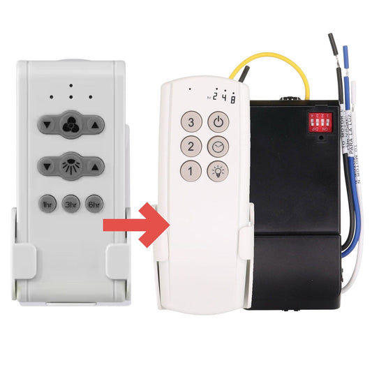 Substitute for Fanimation 3-Speed Remote Control with Receiver Non-Reversing Kit | KUJCE10611 CR500 [63T-AC83T-KIT]