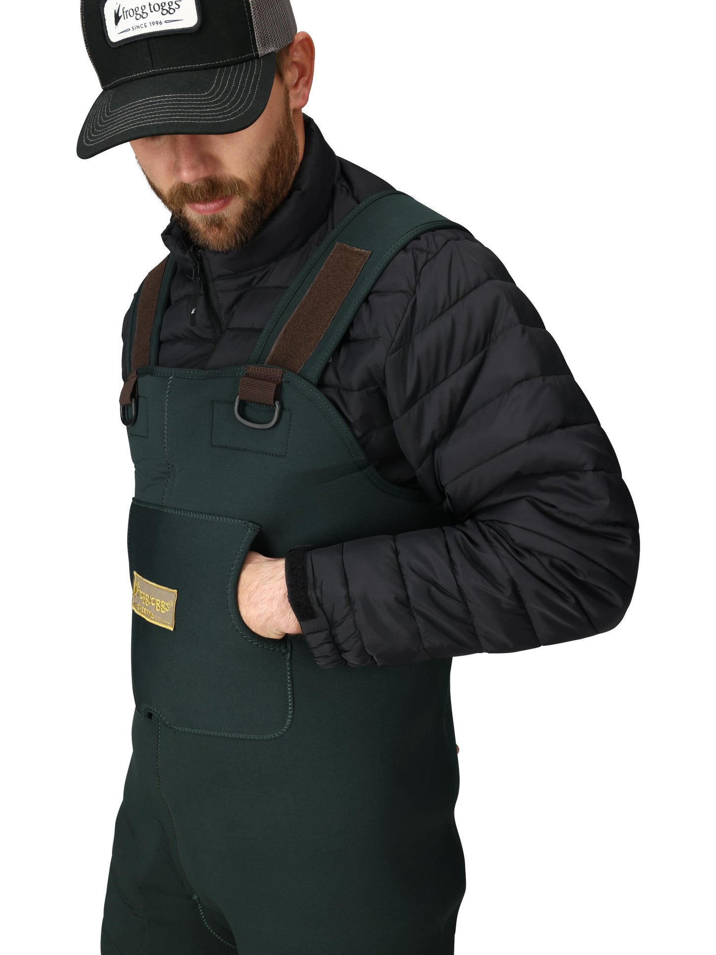 Men's Amphib Bootfoot Neoprene Felt Chest Wader | Forest Green