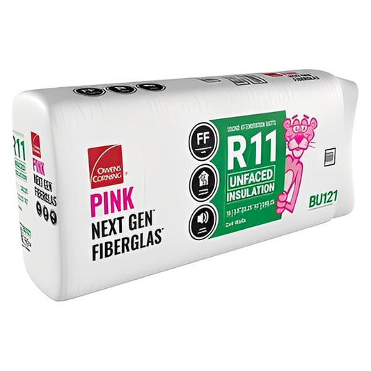 Owens Corning R-11 Un-Faced Fiberglass Insulation Batts - All Sizes