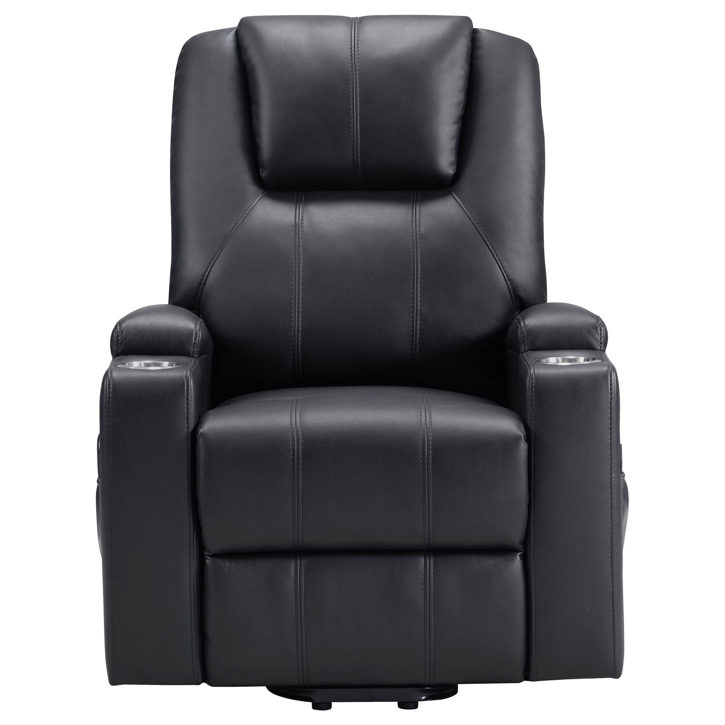 Armstrong Upholstered Power Lift Massage Recliner Espresso