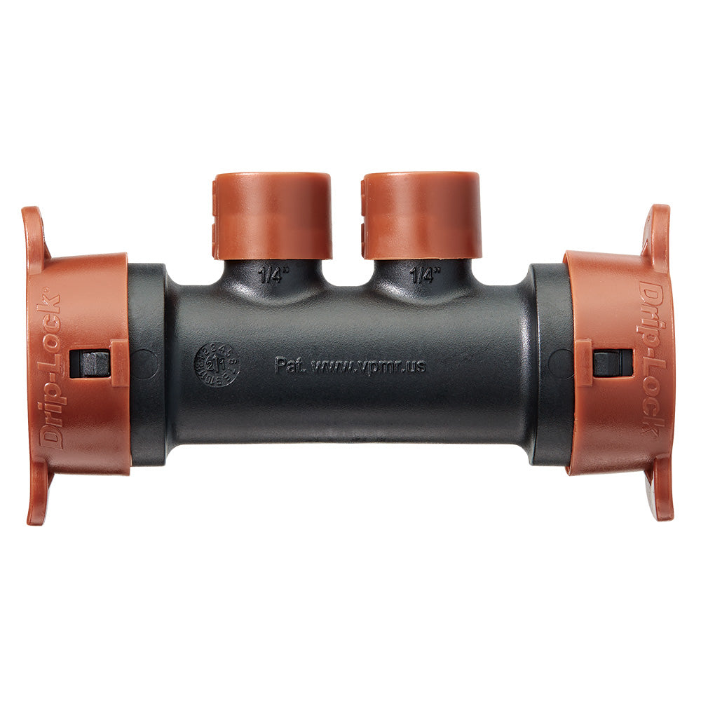 1/2" x 1/4" Drip-Lock 2-Port Drip Manifold 67046