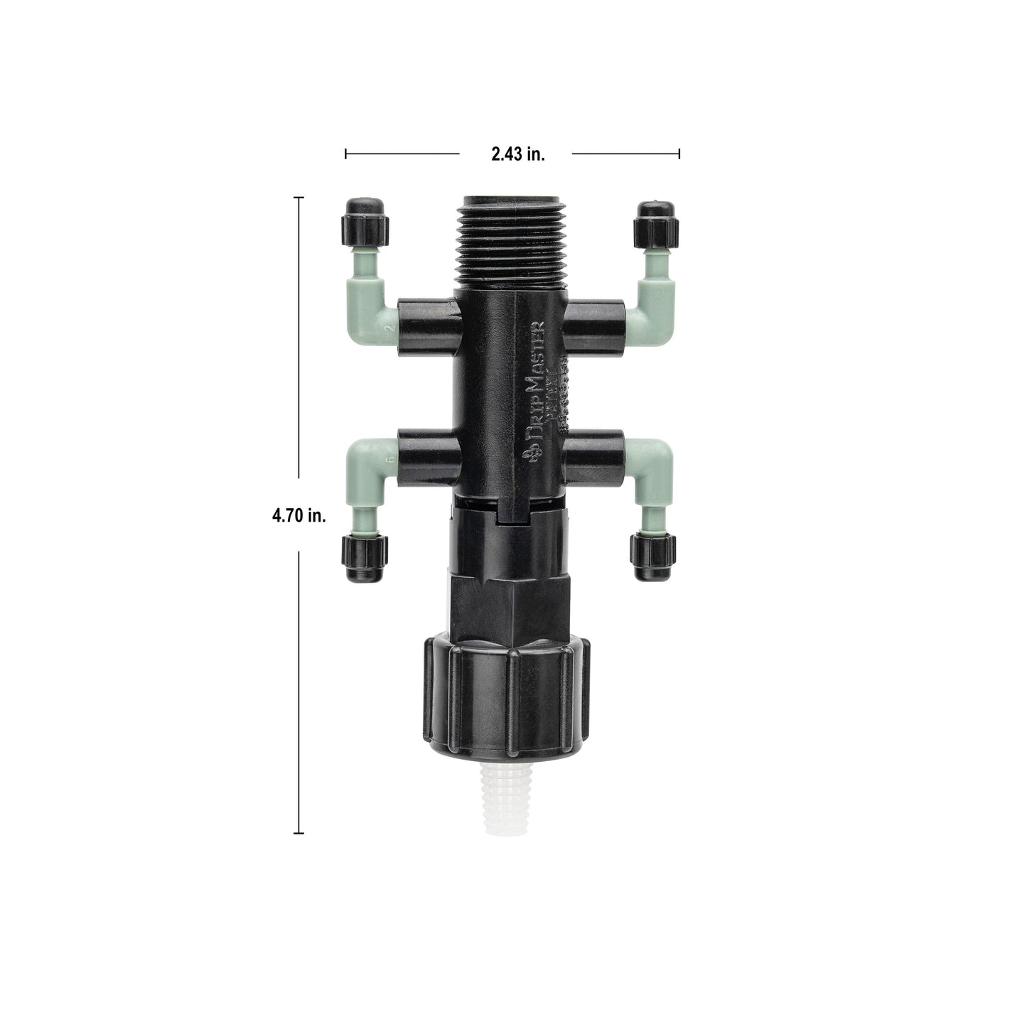 1/2" FPT x MPT x 1/4" Barb 4-Port Drip Manifold 67060