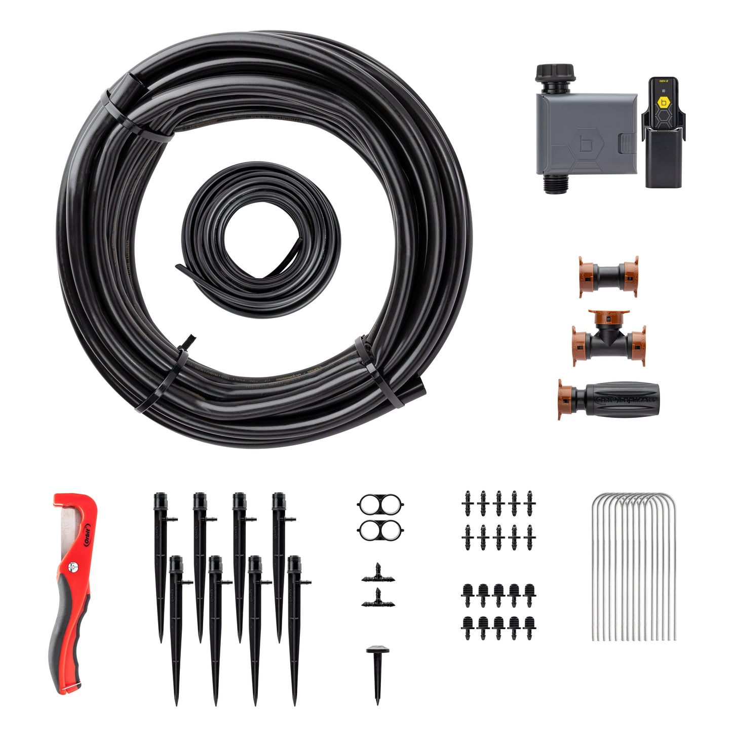 Shrub & Flower Bed Drip Kit with B-hyve Timer (Gen 2)