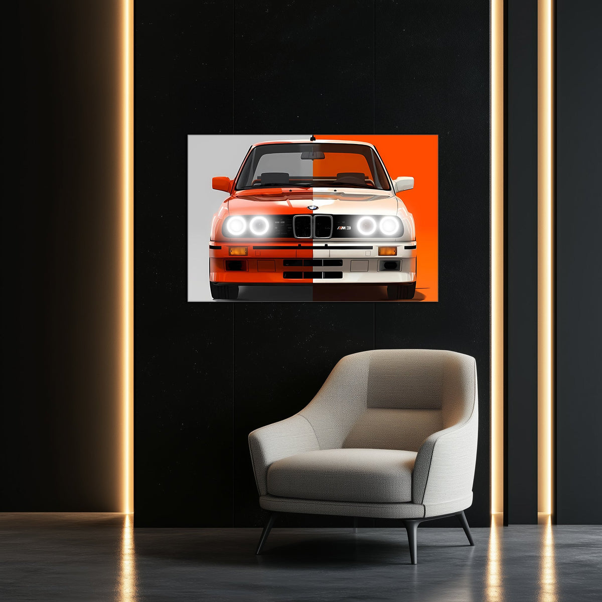 E30 LED Neon Wall Art Sign - Vibrant UV Acrylic Garage Decor