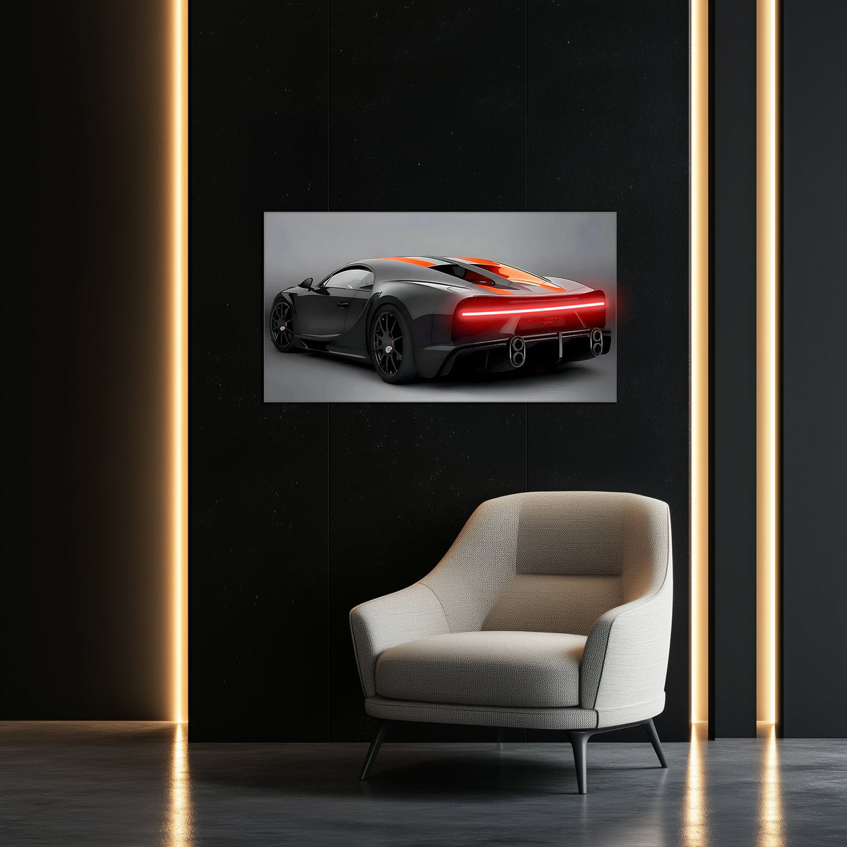 Car LED Neon Wall Art Decor - UV Printed Acrylic Illuminated