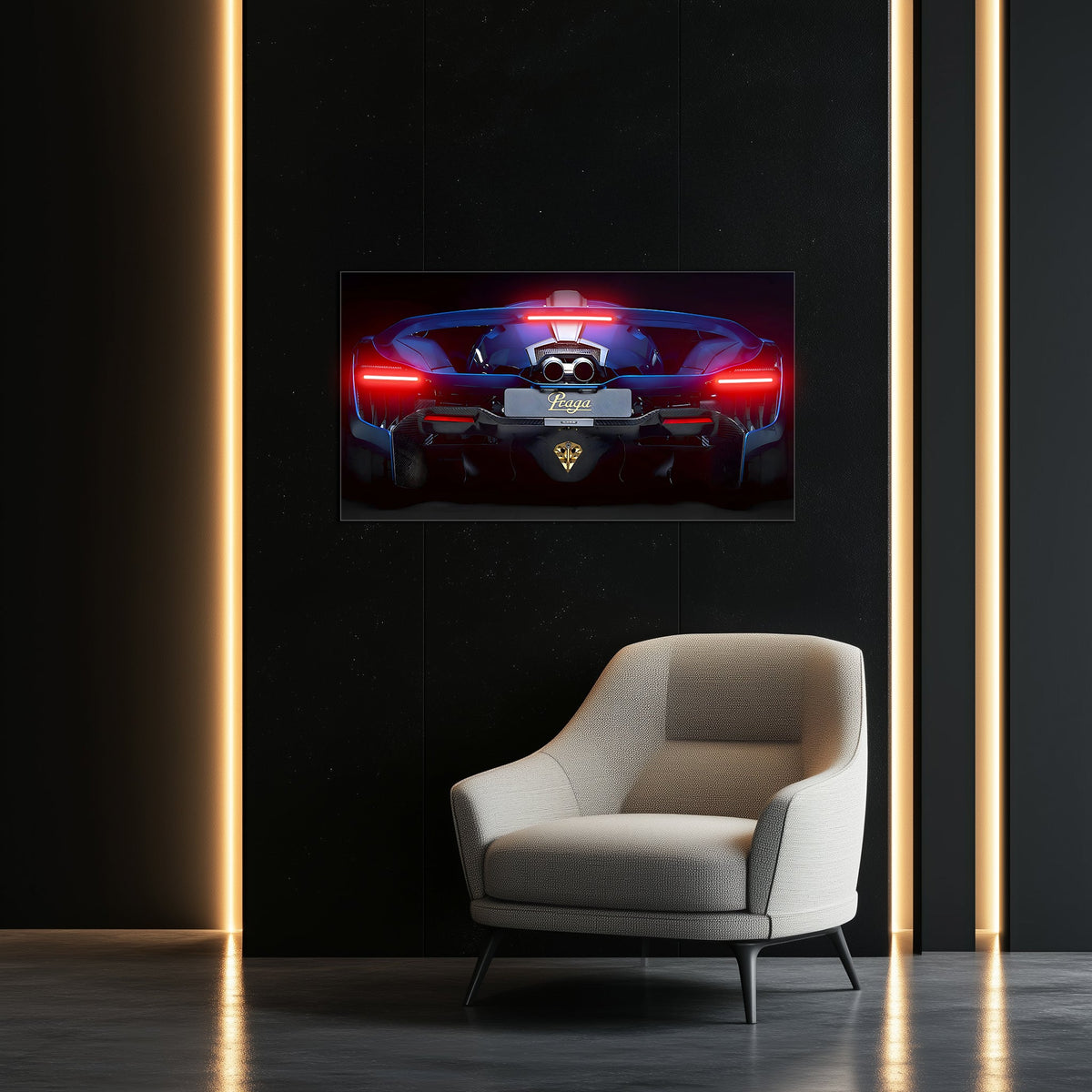 Neon LED Lighted Car Wall Art Sign For Automotive Garage Enthusiasts - Home Decor