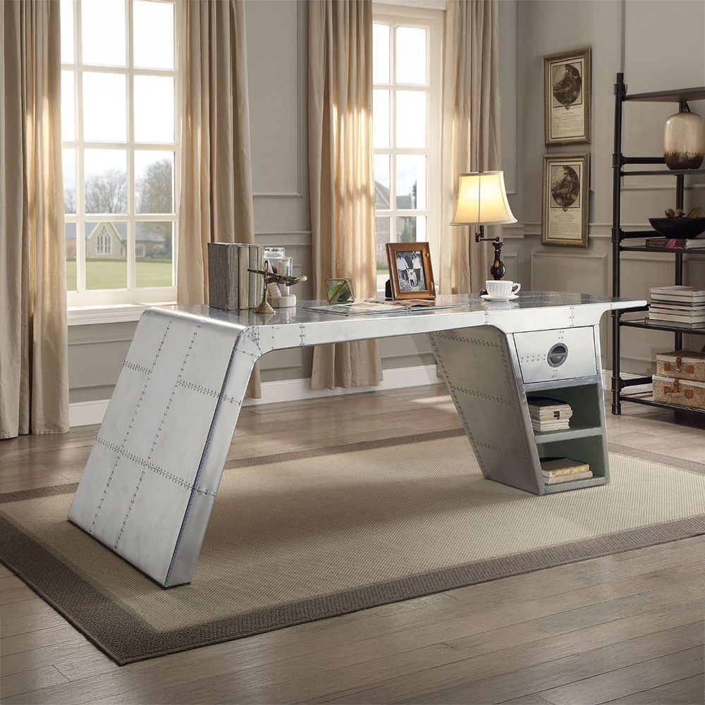 Brancaster - Writing Desk - Metallic