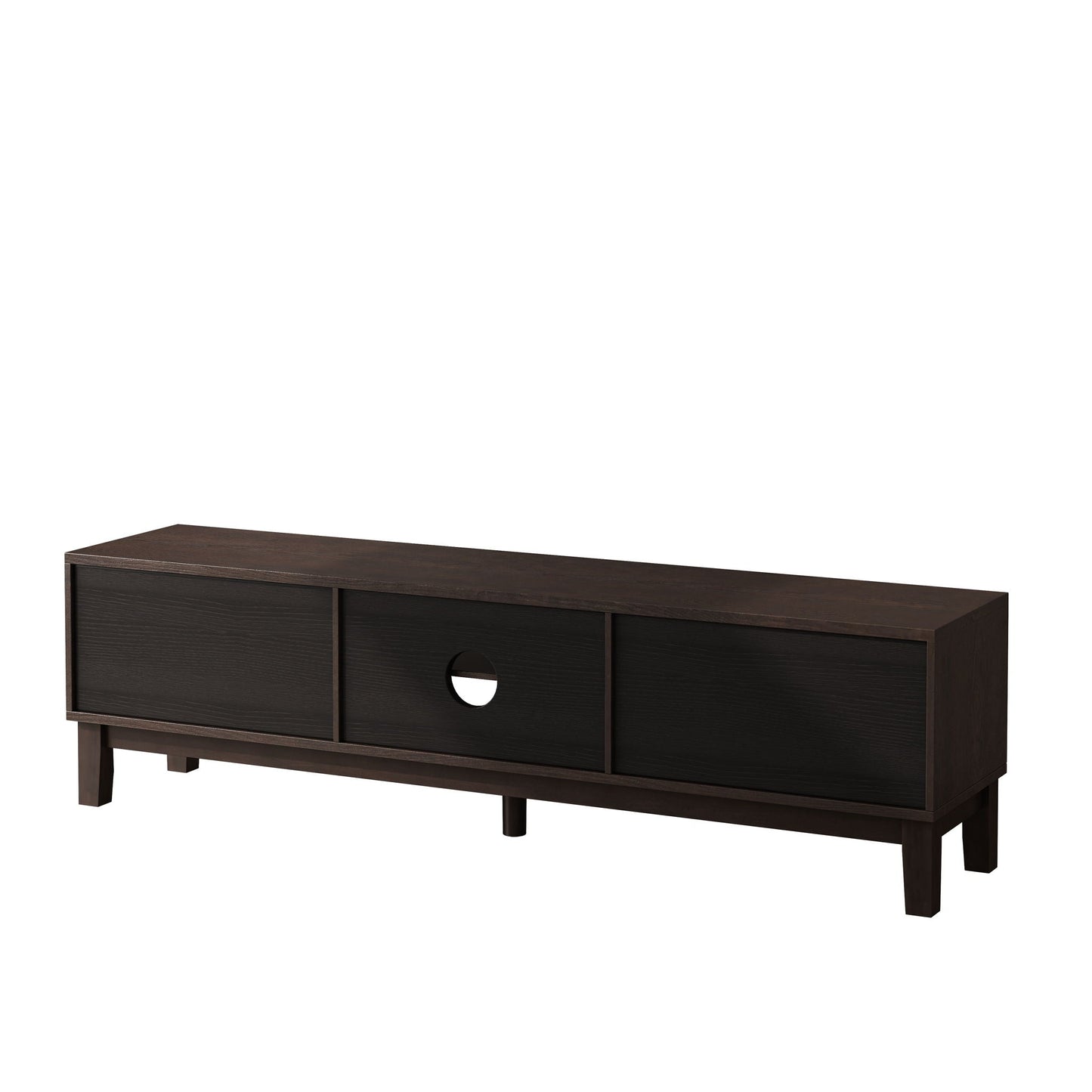 Media Console With 4 Drawers And Cable Management