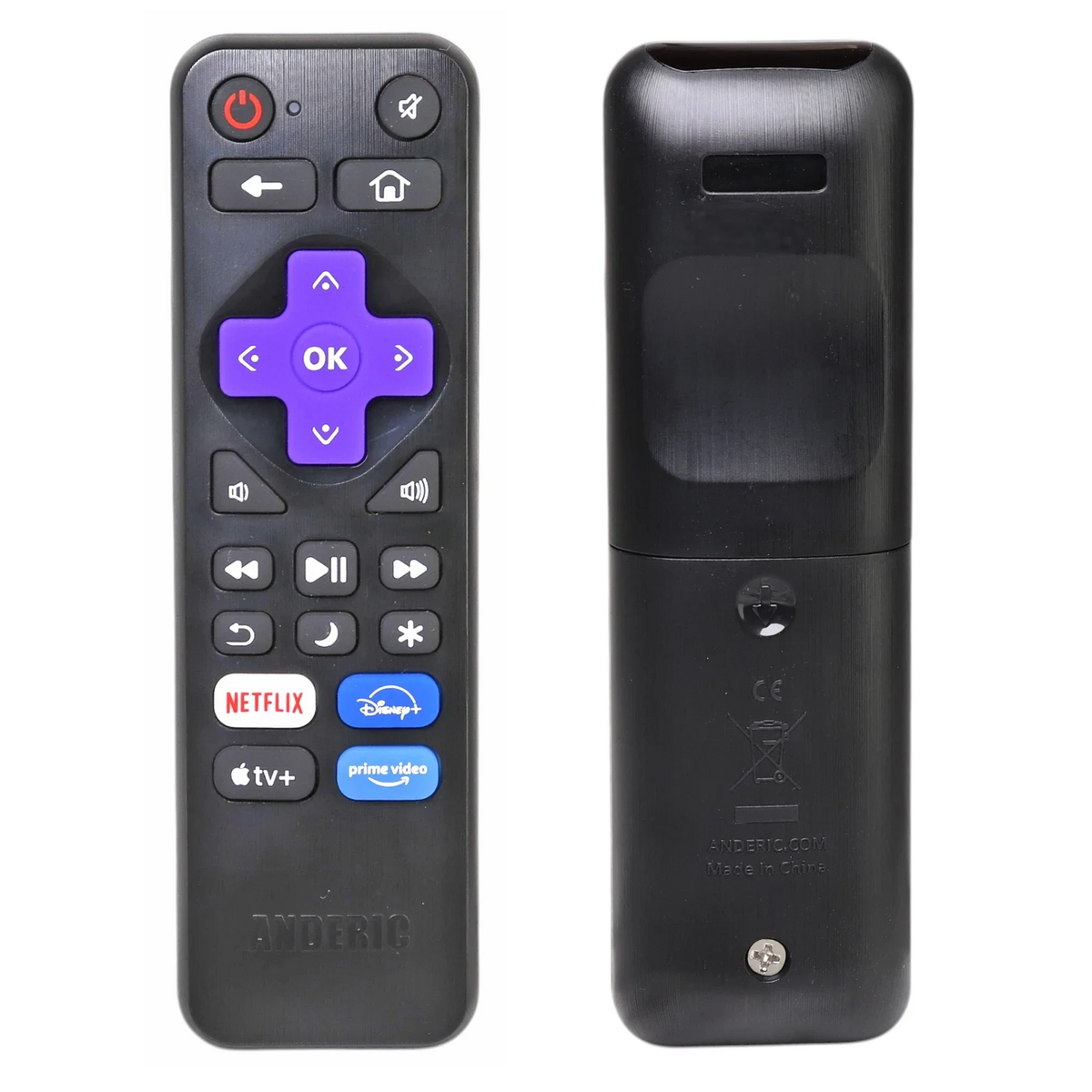Anderic Substitute for Roku RC-ALIR EXPRESS Streaming Remote Control 3226001237 [RRST01]