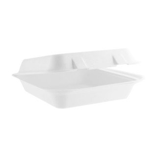 8in square bagasse lunch box (QTY:200)