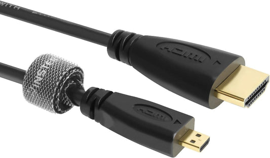 6ft Micro-HDMI (type D) to Regular HDMI (type A) high Speed Cable with Ethernet (up to 1440p) for MOTOROLA MB810 DROID X / HTC Touch EVO 4G