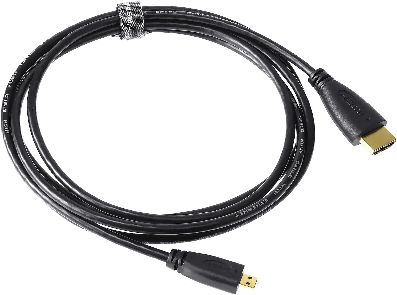 6ft Micro-HDMI (type D) to Regular HDMI (type A) high Speed Cable with Ethernet (up to 1440p) for MOTOROLA MB810 DROID X / HTC Touch EVO 4G