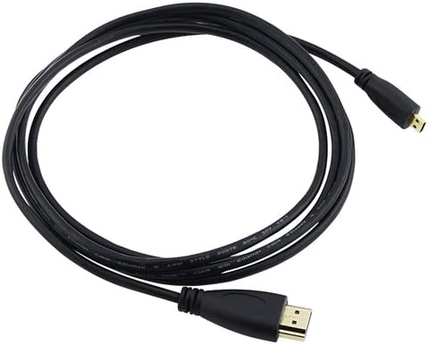 6ft Micro-HDMI (type D) to Regular HDMI (type A) high Speed Cable with Ethernet (up to 1440p) for MOTOROLA MB810 DROID X / HTC Touch EVO 4G