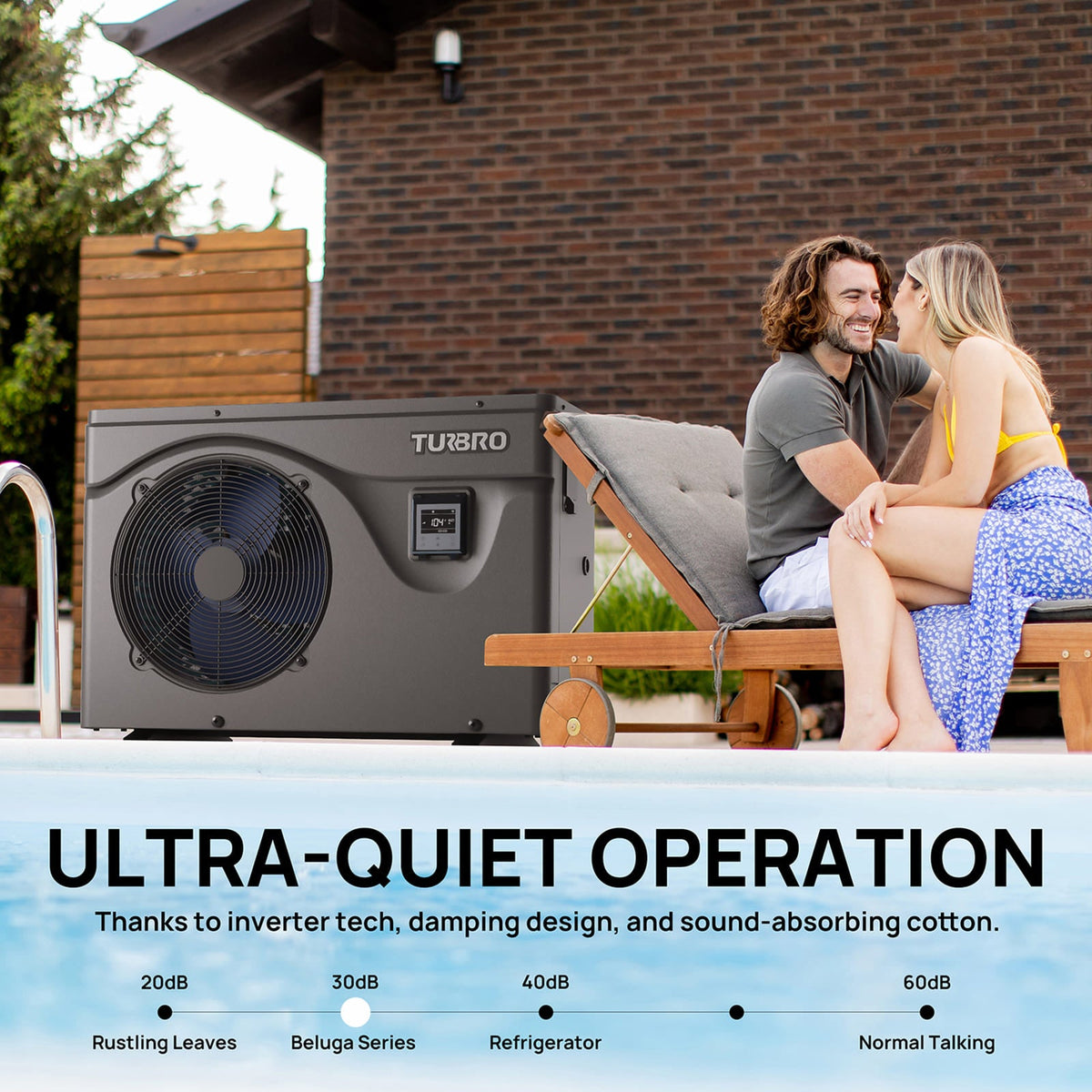 (Open Box) Beluga B50V/B75V Inverter Swimming Pool Heat Pump
