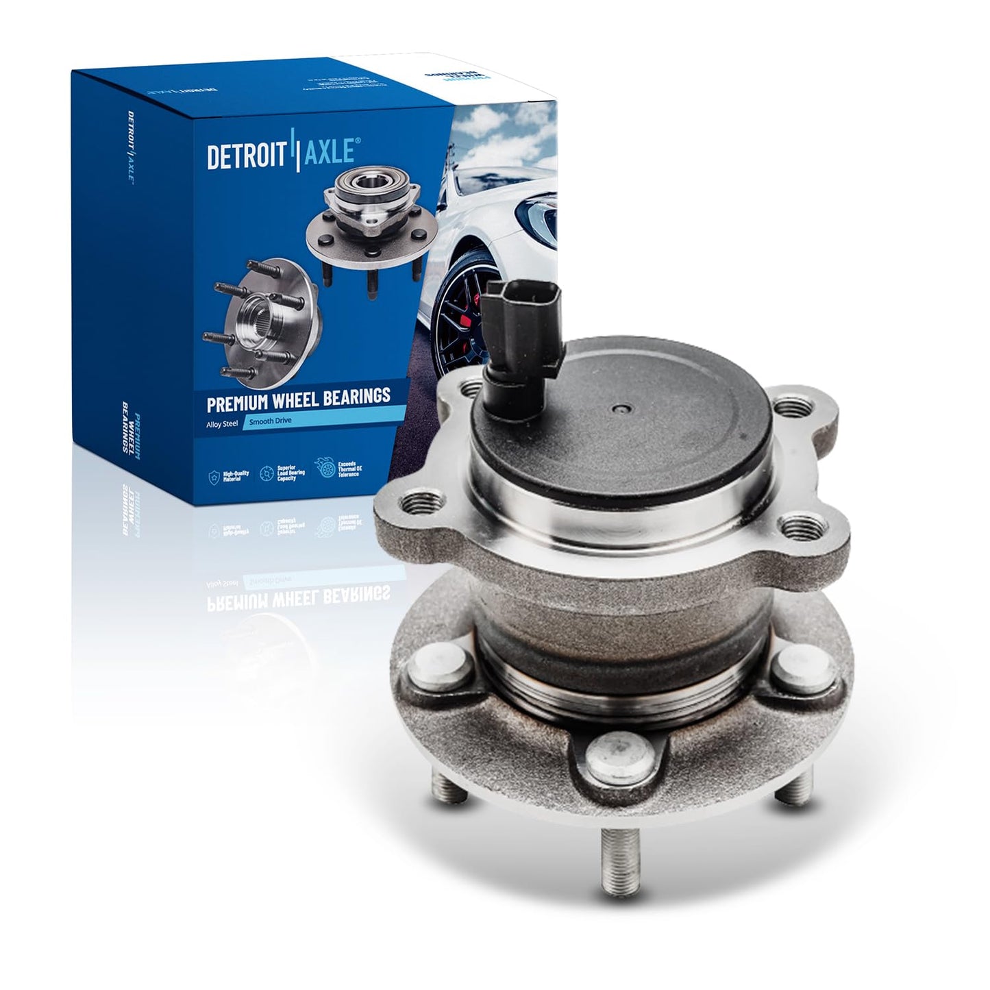 Detroit Axle - 4WD Front Wheel Bearing Hub for Ford F-250 F-350 Super Duty 2011-2016, Replacement 2012 2013 2014 2015 F-250 F-350 Super Duty (SRW Models) Wheel Bearing and Hub Assembly